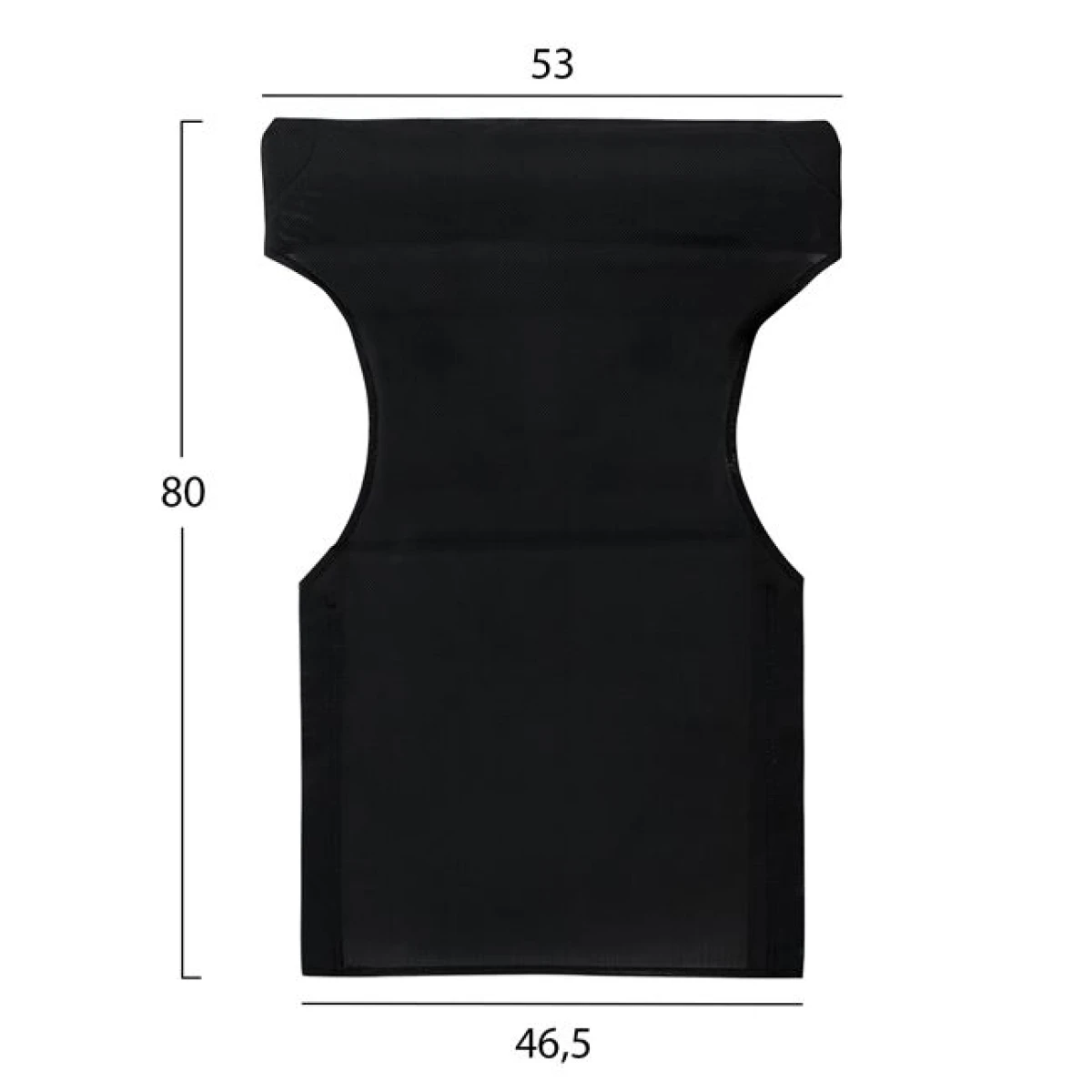 ΜΑΞΙΛΑΡΙ TEXTILENE 600gr/m2 2X1 ΜΑΥΡΟ ΓΙΑ ΠΟΛΥΘΡΟΝΑ ΣΚΗΝΟΘΕΤΗ HM5272.05 46.5Χ53Χ80Υεκ. - Image 2