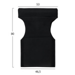 ΜΑΞΙΛΑΡΙ TEXTILENE 600gr/m2 2X1 ΜΑΥΡΟ ΓΙΑ ΠΟΛΥΘΡΟΝΑ ΣΚΗΝΟΘΕΤΗ HM5272.05 46.5Χ53Χ80Υεκ. - Image 2
