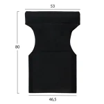 ΜΑΞΙΛΑΡΙ TEXTILENE 600gr/m2 2X1 ΜΑΥΡΟ ΓΙΑ ΠΟΛΥΘΡΟΝΑ ΣΚΗΝΟΘΕΤΗ HM5272.05 46.5Χ53Χ80Υεκ. - Image 2