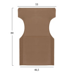 ΜΑΞΙΛΑΡΙ TEXTILENE 600gr/m2 2X1 MOKA ΓΙΑ ΠΟΛΥΘΡΟΝΑ ΣΚΗΝΟΘΕΤΗ HM5272.04 46.5Χ53Χ80Υεκ. - Image 2