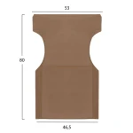 ΜΑΞΙΛΑΡΙ TEXTILENE 600gr/m2 2X1 MOKA ΓΙΑ ΠΟΛΥΘΡΟΝΑ ΣΚΗΝΟΘΕΤΗ HM5272.04 46.5Χ53Χ80Υεκ. - Image 2