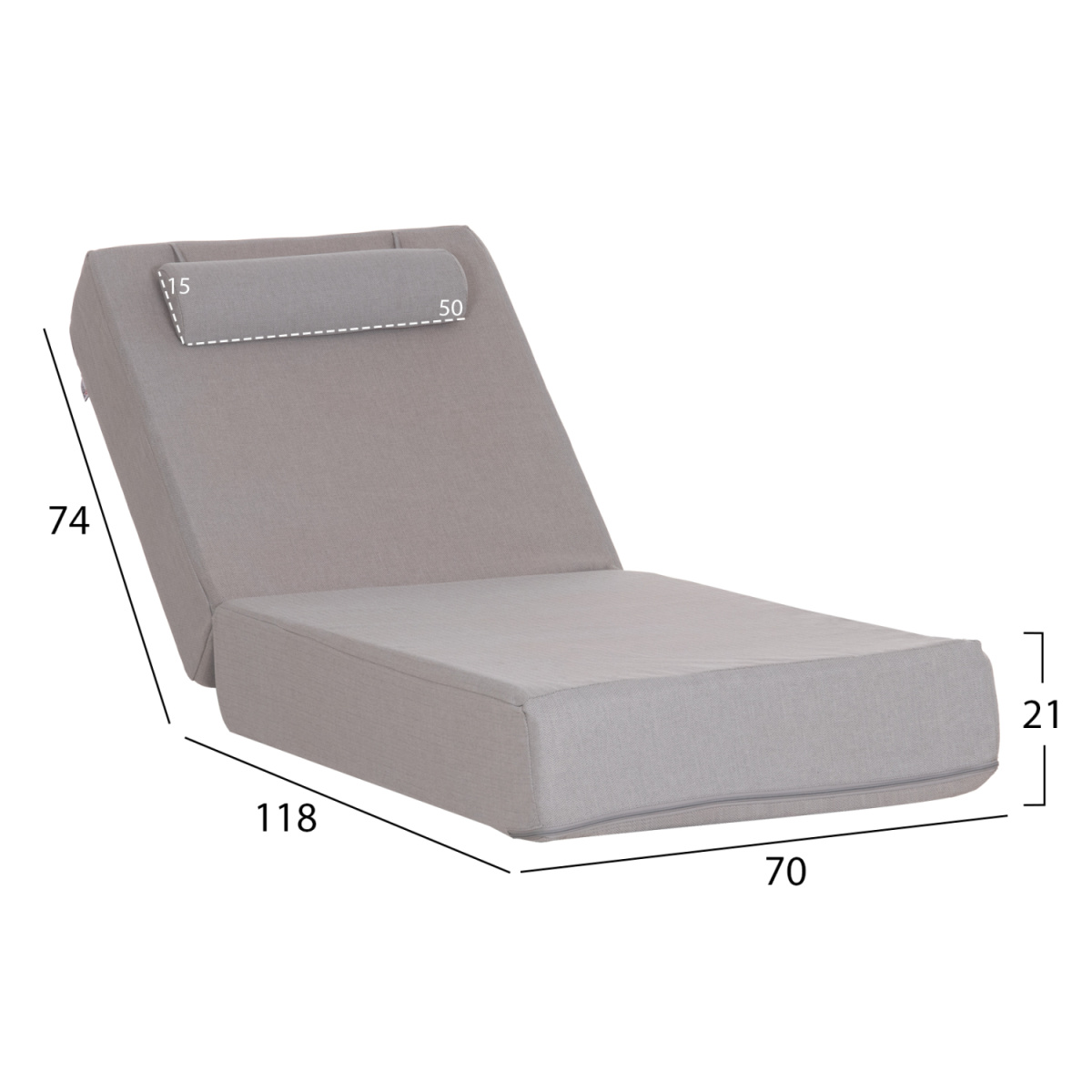 ΜΑΞΙΛΑΡΙ ΞΑΠΛΩΣΤΡΑΣ KIHEI HM21124 OLEFIN ΨΑΡΟΚΚΟΚΑΛΟ ΜΕ FOAM 195x70x21Υεκ - Image 2