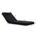 ΜΑΞΙΛΑΡΙ ΞΑΠΛΩΣΤΡΑΣ TEXTILENE 600gr/m2 2X1 SIFNOΜΑΥΡΟ HM11237.05T 194x70x11 εκ. - Image 2