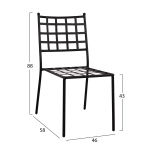 ΜΕΤΑΛΛΙΚΗ ΚΑΡΕΚΛΑ EMERY HM5509 ΣΕ ΜΑΥΡΗ ΑΠΟΧΡΩΣΗ 46x58x88  cm - Image 2
