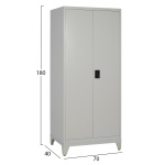 ΝΤΟΥΛΑΠΑ 2ΦΥΛΛΗ ΜΕΤΑΛΛΙΚΗ HRONDA HM21287.01 3 ΡΑΦΙΑ-ΚΛΕΙΔΑΡΙΑ & ΠΟΔΙΑ 70x40x180Υεκ. - Image 2