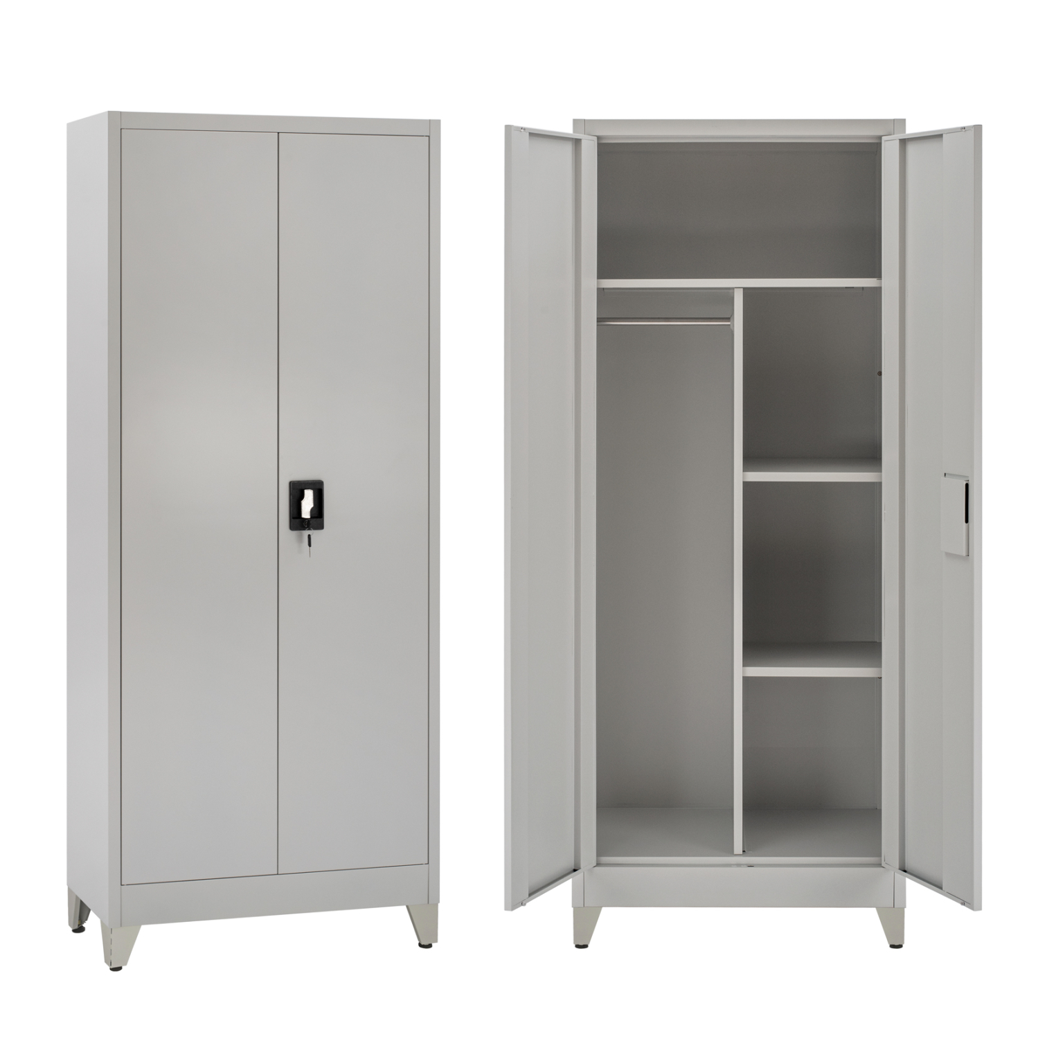 ntoylapa-2fylli-metalliki-fb92128702-cho ΝΤΟΥΛΑΠΑ 2ΦΥΛΛΗ ΜΕΤΑΛΛΙΚΗ HRONDA HM21293.01 ΧΩΡΙΣΜΑ-ΚΛΕΙΔΑΡΙΑ & ΠΟΔΙΑ 70x40x180Υεκ. - Image 1
