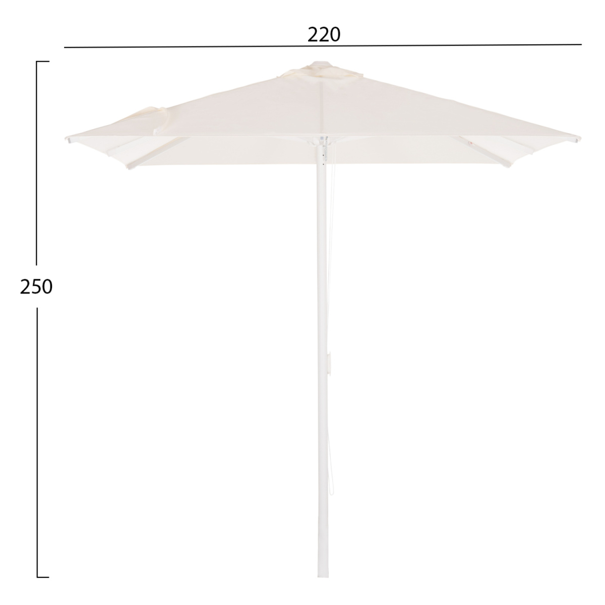 ΟΜΠΡΕΛΑ ΕΠΑΓΓEΛΜΑΤΙΚΗ ALU REGGIE 2.20x2.20x2.50m ΕΚΡΟΥ ΠΑΝΙ 8ΑΚΤΙΝΕΣ HM6013.01 - Image 2