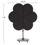 ΟΜΠΡΕΛΑ ΜΕ ΒΑΣΗ ΣΕΙΡΑ CANNOPY (flower) HM21286.01 ΑΛΟΥΜΙΝΙΟ-ΓΡΑΝΙΤΗΣ-ΜΟΛΥΒΙ ΧΡΩΜΑ 2,38x2,2μ - Image 2