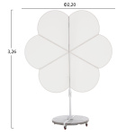 ΟΜΠΡΕΛΑ ΜΕ ΒΑΣΗ ΣΕΙΡΑ CANNOPY (flower) HM21286.02 ΑΛΟΥΜΙΝΙΟ-ΓΡΑΝΙΤΗΣ-ΛΕΥΚΟ 2,38x2,2μ - Image 2