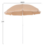 ΟΜΠΡΕΛΑ ΘΑΛΑΣΣΗΣ RANDALL 8 FIBERGLASS ΑΚΤΙΝΕΣ 2.20μ HM6015.04 MOKA - Image 2