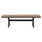 ΠΑΓΚΑΚΙ ΑΛΟΥΜΙΝΙΟΥ TAWNEE HM6038.01 ΑΝΘΡΑΚΙ ΜΕ POLYWOOD ΚΑΘΙΣΜΑ ΣΕ ΦΥΣΙΚΟ ΧΡΩΜΑ 150x36x45Υεκ. - Image 3