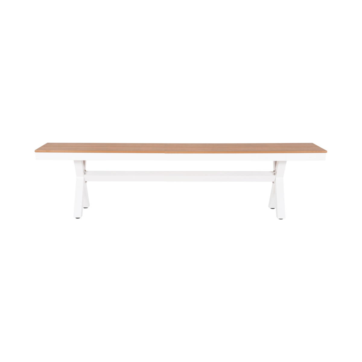 ΠΑΓΚΑΚΙ ΑΛΟΥΜΙΝΙΟΥ TAWNEE HM6038.02 ΛΕΥΚΟ-POLYWOOD ΚΑΘΙΣΜΑ ΦΥΣΙΚΟ 150x36x45Υεκ. - Image 3