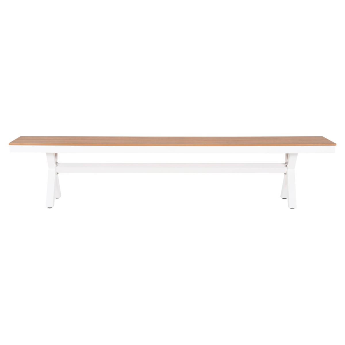 ΠΑΓΚΑΚΙ ΑΛΟΥΜΙΝΙΟΥ TAWNEE HM6040.02 ΛΕΥΚΟ-POLYWOOD ΚΑΘΙΣΜΑ ΦΥΣΙΚΟ 220x36x44,5Υεκ. - Image 3