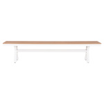 ΠΑΓΚΑΚΙ ΑΛΟΥΜΙΝΙΟΥ TAWNEE HM6040.02 ΛΕΥΚΟ-POLYWOOD ΚΑΘΙΣΜΑ ΦΥΣΙΚΟ 220x36x44,5Υεκ. - Image 3