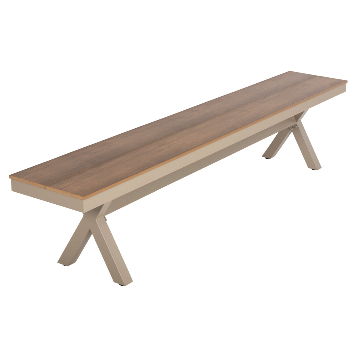 ΠΑΓΚΑΚΙ ΑΛΟΥΜΙΝΙΟΥ TAWNEE HM6040.04 ΣΑΜΠΑΝΙ-POLYWOOD ΚΑΘΙΣΜΑ ΦΥΣΙΚΟ 220x36x44,5Υεκ. - Image 4