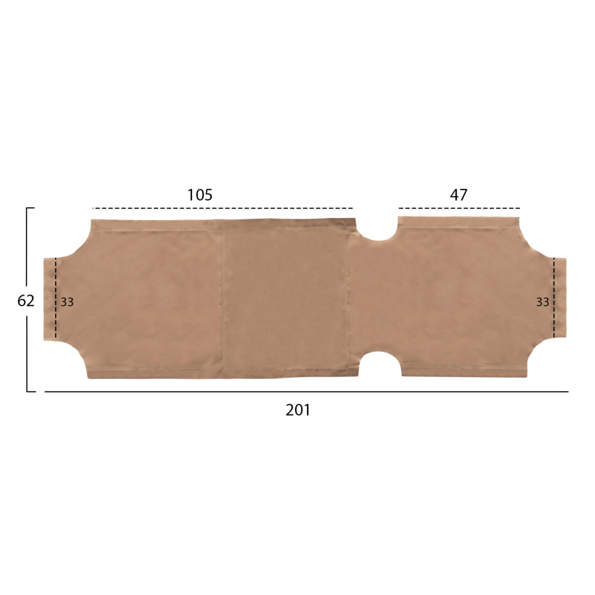 ΠΑΝΙ TEXTILENE 600gr/m2 2X1 ΑΝΤΑΛΛΑΚΤΙΚΟ ΞΑΠΛΩΣΤΡΑΣ HM5072.70 ΜΠΕΖ - Image 2