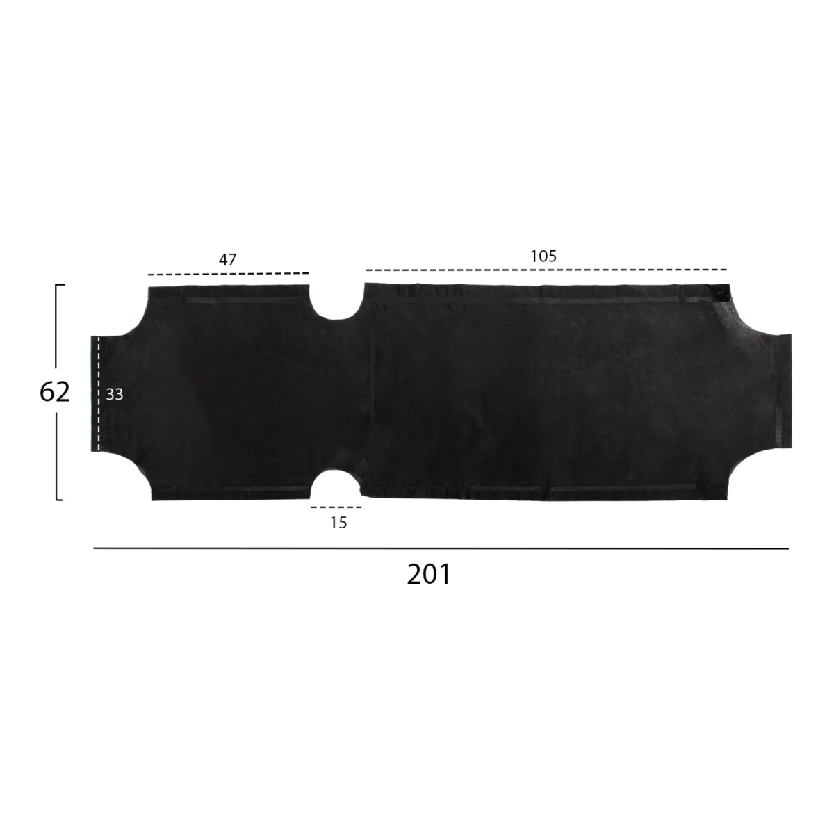 ΠΑΝΙ TEXTILENE 600gr/m2 2X1 ΑΝΤΑΛΛΑΚΤΙΚΟ ΞΑΠΛΩΣΤΡΑΣ HM5072.90 ΜΑΥΡΟ - Image 2