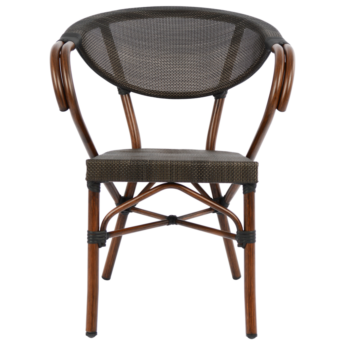 ΠΟΛΥΘΡΟΝΑ ΑΛΟΥΜΙΝΙΟΥ CLAY BAMBOO LOOK ΚΑΦΕ ΜΕ TEXTLINE HM5025 60,5x59x81Υ - Image 3