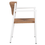 ΠΟΛΥΘΡΟΝΑ ΑΛΟΥΜΙΝΙΟΥ STER HM5786.11 ΛΕΥΚΗ-ΣΥΝΘ.RATTAN ΜΠΕΖ 55,5x53x78Υεκ. - Image 4