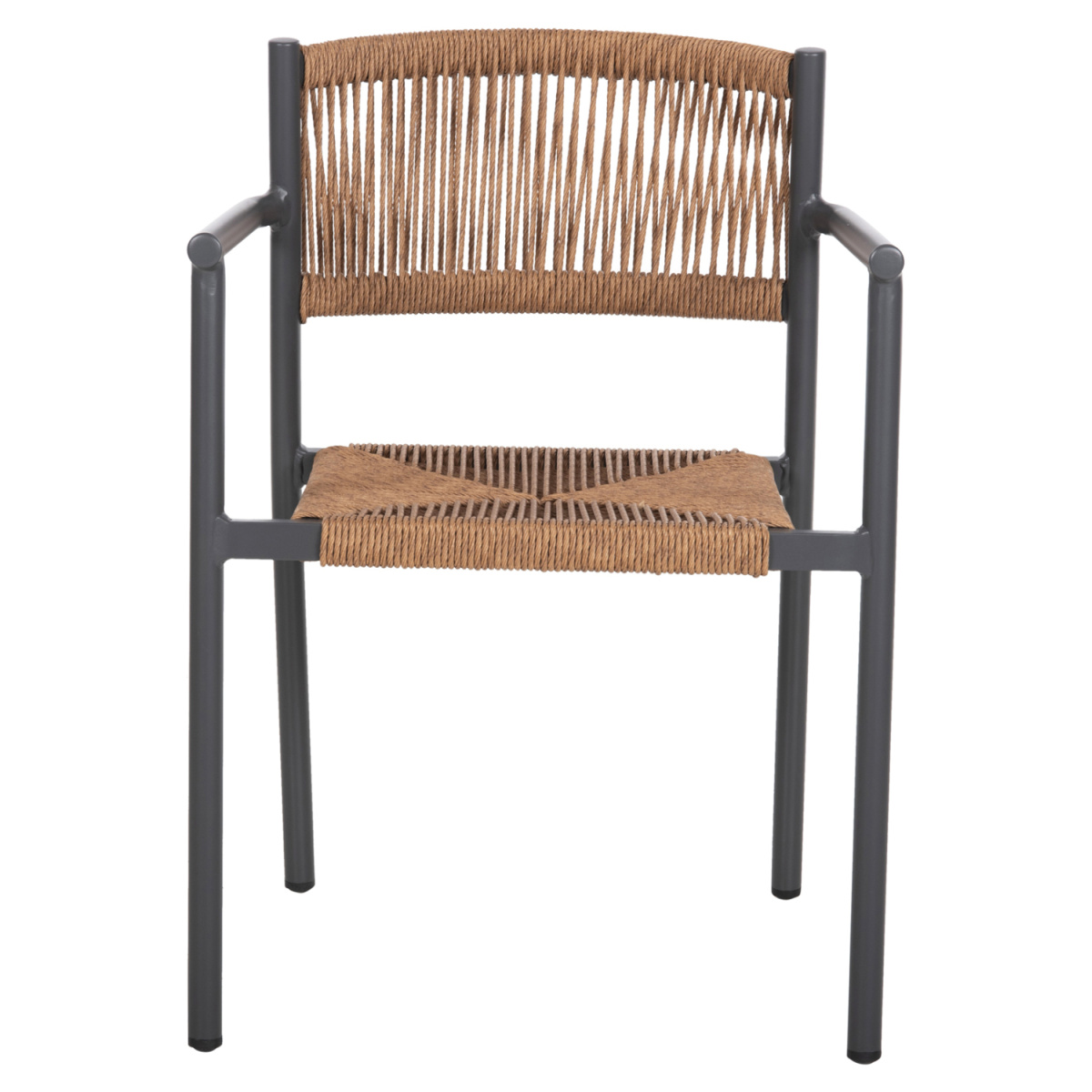 ΠΟΛΥΘΡΟΝΑ ΑΛΟΥΜΙΝΙΟΥ STER HM5786.12 ΑΝΘΡΑΚΙ-ΣΥΝΘ.RATTAN ΜΠΕΖ 55,5x53x78Υεκ. - Image 3