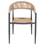 ΠΟΛΥΘΡΟΝΑ ΑΛΟΥΜΙΝΙΟΥ GRET HM5854.02 ΑΝΘΡΑΚΙ PΕ RATTAN ΜΠΕΖ 56x55,5x78Υ εκ. - Image 3