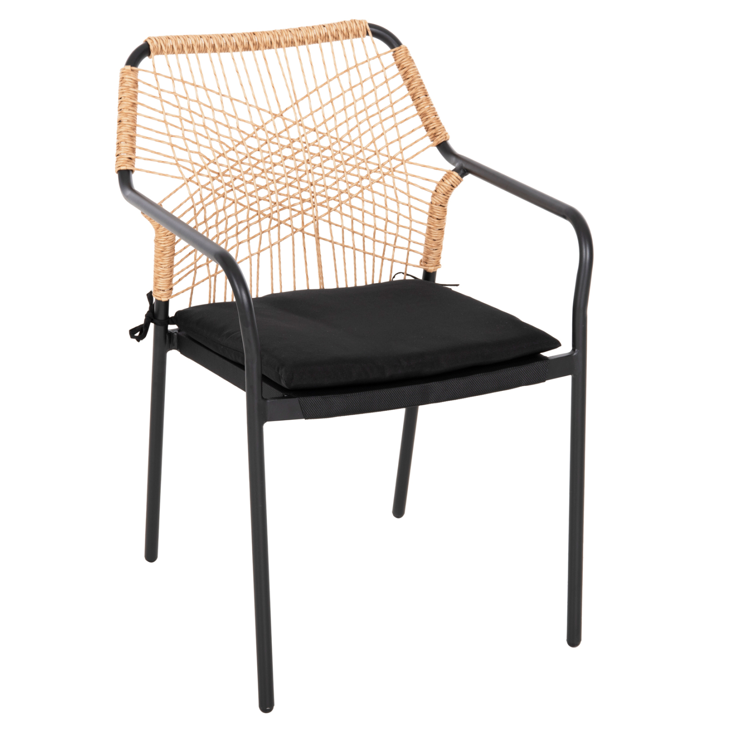 polythrona-aloyminioy-fb9586511-skoyros- ΠΟΛΥΘΡΟΝΑ ΑΛΟΥΜΙΝΙΟΥ TROTTER HM5865.11 ΣΚΟΥΡΟΣ ΓΚΡΙ ΣΚΕΛΕΤΟΣ ΜΕ WICKER ΜΠΕΖ & ΜΑΥΡΟ ΜΑΞΙΛΑΡΙ - Image 1