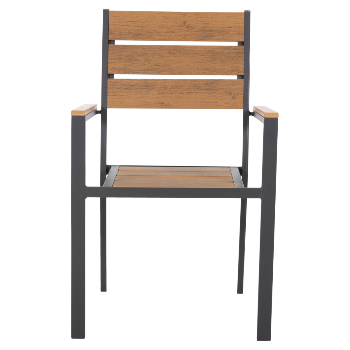 ΠΟΛΥΘΡΟΝΑ ΑΛΟΥΜΙΝΙΟΥ SAGA HM5981.03 ΑΝΘΡΑΚΙ-POLYWOOD ΣΕ ΦΥΣΙΚΟ 55x55x86Υεκ. - Image 2