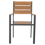 ΠΟΛΥΘΡΟΝΑ ΑΛΟΥΜΙΝΙΟΥ SAGA HM5981.03 ΑΝΘΡΑΚΙ-POLYWOOD ΣΕ ΦΥΣΙΚΟ 55x55x86Υεκ. - Image 2