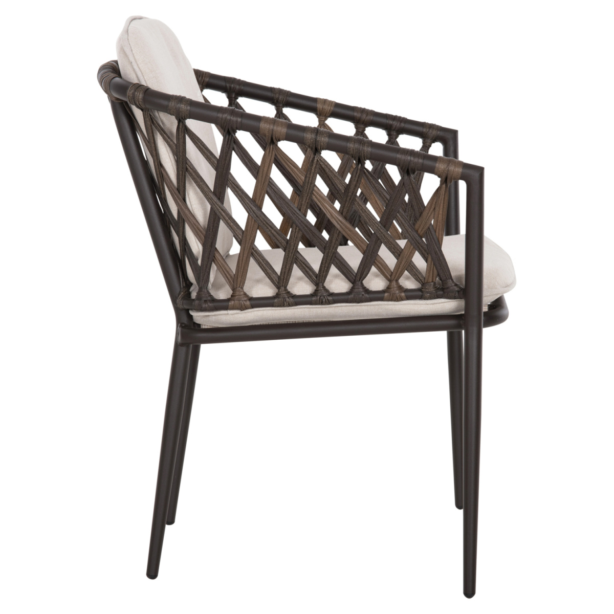 ΠΟΛΥΘΡΟΝΑ ΑΛΟΥΜΙΝΙΟΥ BOLLY HM6080 ΚΑΦΕ-ΣΥΝΘ.RATTAN ΚΑΦΕ-ΜΠΕΖ ΜΑΞΙΛΑΡΙΑ 58,5x67x86Υεκ - Image 4