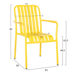 ΠΟΛΥΘΡΟΝΑ ΑΛΟΥΜΙΝΙΟΥ RACHEL HM6088.06 ΚΙΤΡΙΝΗ 63x58x85Υεκ. - Image 2