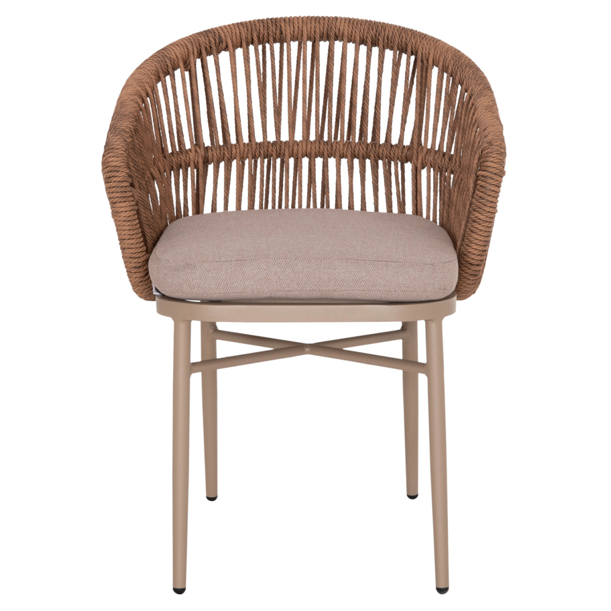 ΠΟΛΥΘΡΟΝΑ ΑΛΟΥΜΙΝΙΟΥ ORIN HM6265.03 ΚΑΠΟΥΤΣΙΝΟ- P.E.RATTAN ΣΕ ΦΥΣΙΚΟ 58x61x75Υεκ. - Image 3