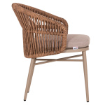 ΠΟΛΥΘΡΟΝΑ ΑΛΟΥΜΙΝΙΟΥ ORIN HM6265.03 ΚΑΠΟΥΤΣΙΝΟ- P.E.RATTAN ΣΕ ΦΥΣΙΚΟ 58x61x75Υεκ. - Image 4