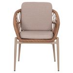 ΠΟΛΥΘΡΟΝΑ ΑΛΟΥΜΙΝΙΟΥ GALDIN HM6272.03 ΚΑΠΟΥΤΣΙΝΟ-P.E.RATTAN-ΜΠΕΖ ΥΦΑΣΜΑ 65x60x76Υεκ - Image 3