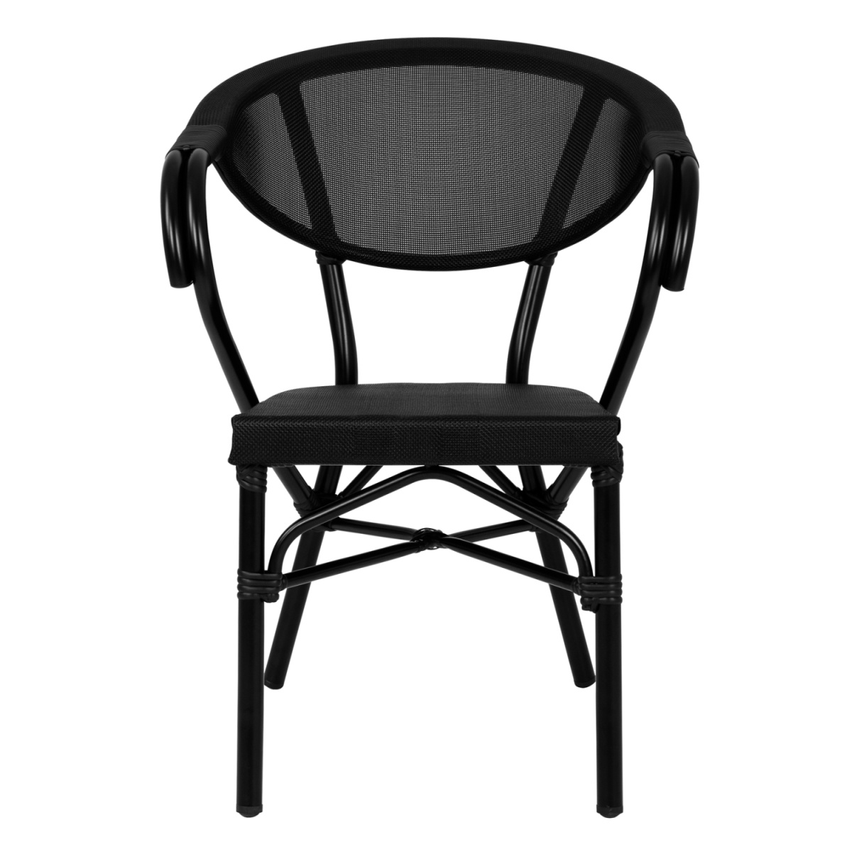 ΠΟΛΥΘΡΟΝΑ ΑΛΟΥΜΙΝΙΟΥ CLAY BAMBOO LOOK ΜΑΥΡΗ ΜΕ TEXTLINE HM5025.02 59x60x82 cm - Image 3