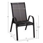 ΠΟΛΥΘΡΟΝΑ ΕΞ.ΧΩΡΟΥ LEON HM5000.43 ΜΕΤΑΛΛΙΚΗ ΜΑΥΡΗ K/D- ΣΕΤ 4 ΤΜΧ-55x70x91Υεκ. - Image 2