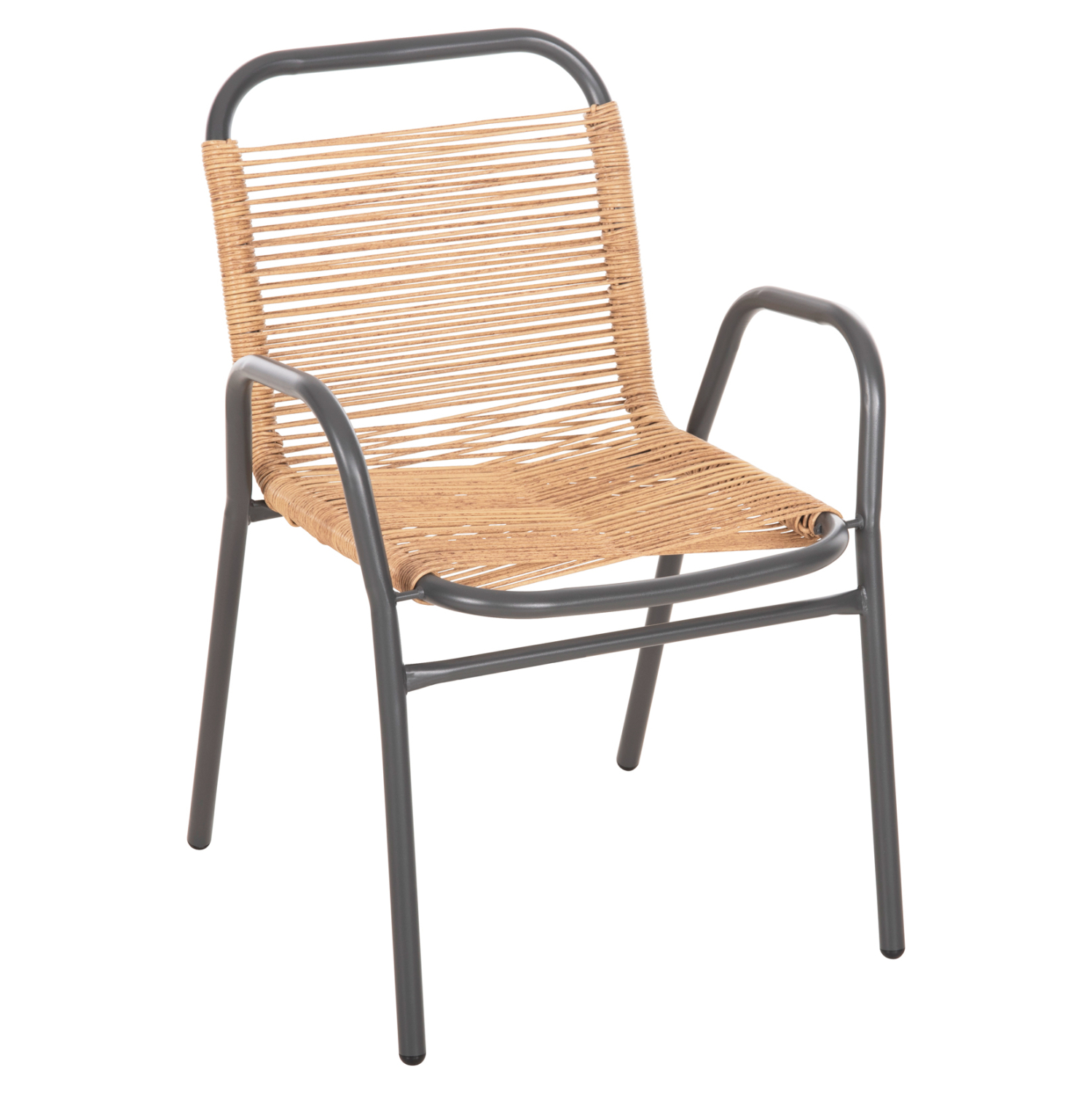 polythrona-exchoroy-fb9596802-metallo-gk ΠΟΛΥΘΡΟΝΑ ΕΞ.ΧΩΡΟΥ AVRIL HM5968.02 ΜΕΤΑΛΛΟ ΓΚΡΙ- ΣΥΝΘ.RATTAN ΣΕ ΦΥΣΙΚΟ 54,5x56x78Υ εκ. - Image 1