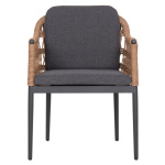 ΠΟΛΥΘΡΟΝΑ BOXER HM6556.01 ΑΛΟΥΜΙΝΙΟ & OLEFIN ΓΚΡΙ-TWIST WICKER 58x60x80Yεκ - Image 3