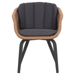 ΠΟΛΥΘΡΟΝΑ VICTUS HM6559.01 ΑΛΟΥΜΙΝΙΟ & OLEFIN ΓΚΡΙ-TWIST WICKER 60x62x76Yεκ - Image 3