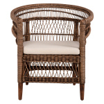 ΠΟΛΥΘΡΟΝΑ MALAWI HM9635.01 ΞΥΛΟ ΜΑΟΝΙ ΜΕ RATTAN ΚΑΦΕ-ΛΕΥΚΟ ΜΑΞΙΛΑΡΙ 80x70x86Υεκ. - Image 3