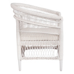 ΠΟΛΥΘΡΟΝΑ MALAWI HM9635.02 ΞΥΛΟ ΜΑΟΝΙ ΜΕ RATTAN ΛΕΥΚΟ-ΛΕΥΚΟ ΜΑΞΙΛΑΡΙ 80x70x86Υεκ. - Image 4
