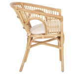 ΠΟΛΥΘΡΟΝΑ DAMPAR HM9929.04 RATTAN ΣΕ ΦΥΣΙΚΟ-ΛΕΥΚΟ ΜΑΞΙΛΑΡΙ 59x61x80Υεκ. - Image 4