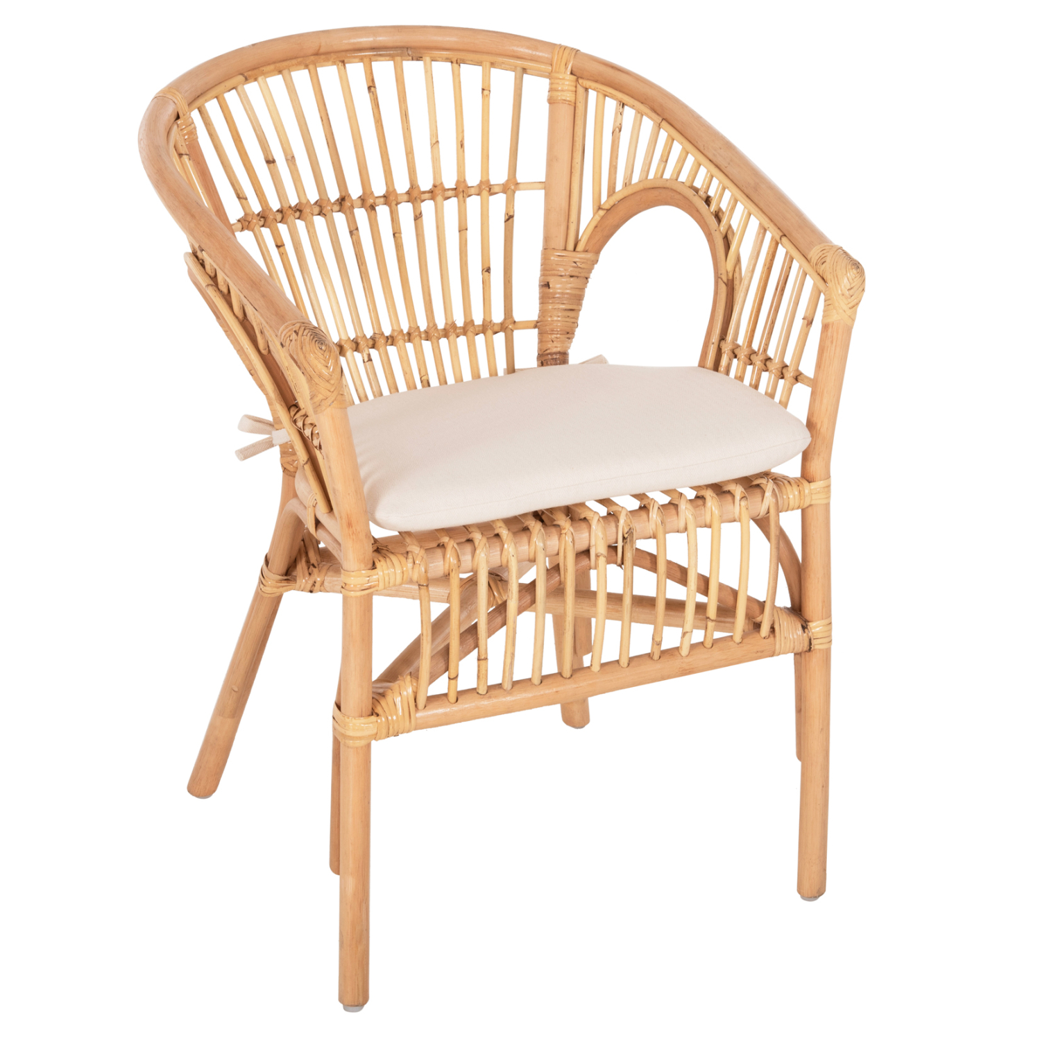 polythrona-fb9992904-rattan-se-fysiko-le ΠΟΛΥΘΡΟΝΑ DAMPAR HM9929.04 RATTAN ΣΕ ΦΥΣΙΚΟ-ΛΕΥΚΟ ΜΑΞΙΛΑΡΙ 59x61x80Υεκ. - Image 1