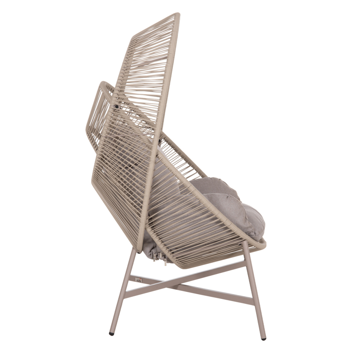 ΠΟΛΥΘΡΟΝΑ-ΦΩΛΙΑ RULER HM6506.02 ΜΟΚΑ ΜΕΤΑΛΛΟ-P.E.RATTAN--ΓΚΡΙ ΜΑΞΙΛΑΡΙΑ 90x85x154Υεκ - Image 4