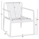 ΠΟΛΥΘΡΟΝΑ LOUNGE ΕΞΩΤ.ΧΩΡΟΥ MALEN HM6626.01 ΛΕΥΚΟ ΠΟΛΥΠΡΟΠΥΛΕΝΙΟ 67x75x75Υεκ - Image 2