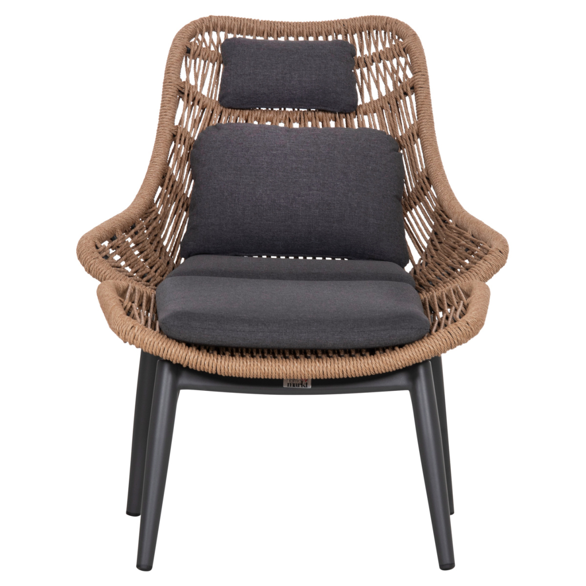ΠΟΛΥΘΡΟΝΑ LOUNGE ΜΕ ΥΠΟΠΟΔΙΟ REMVAZZO HM6561.01 ΑΛΟΥΜΙΝΙΟ ΓΚΡΙ--WICKER 90x85x96Υεκ - Image 3