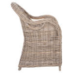 ΠΟΛΥΘΡΟΝΑ ΜΕ ΕΚΡΟΥ ΜΑΞΙΛΑΡΙ KEYLA HM9536 ΚΑΦΕ RATTAN 63x65x87Υεκ. - Image 4