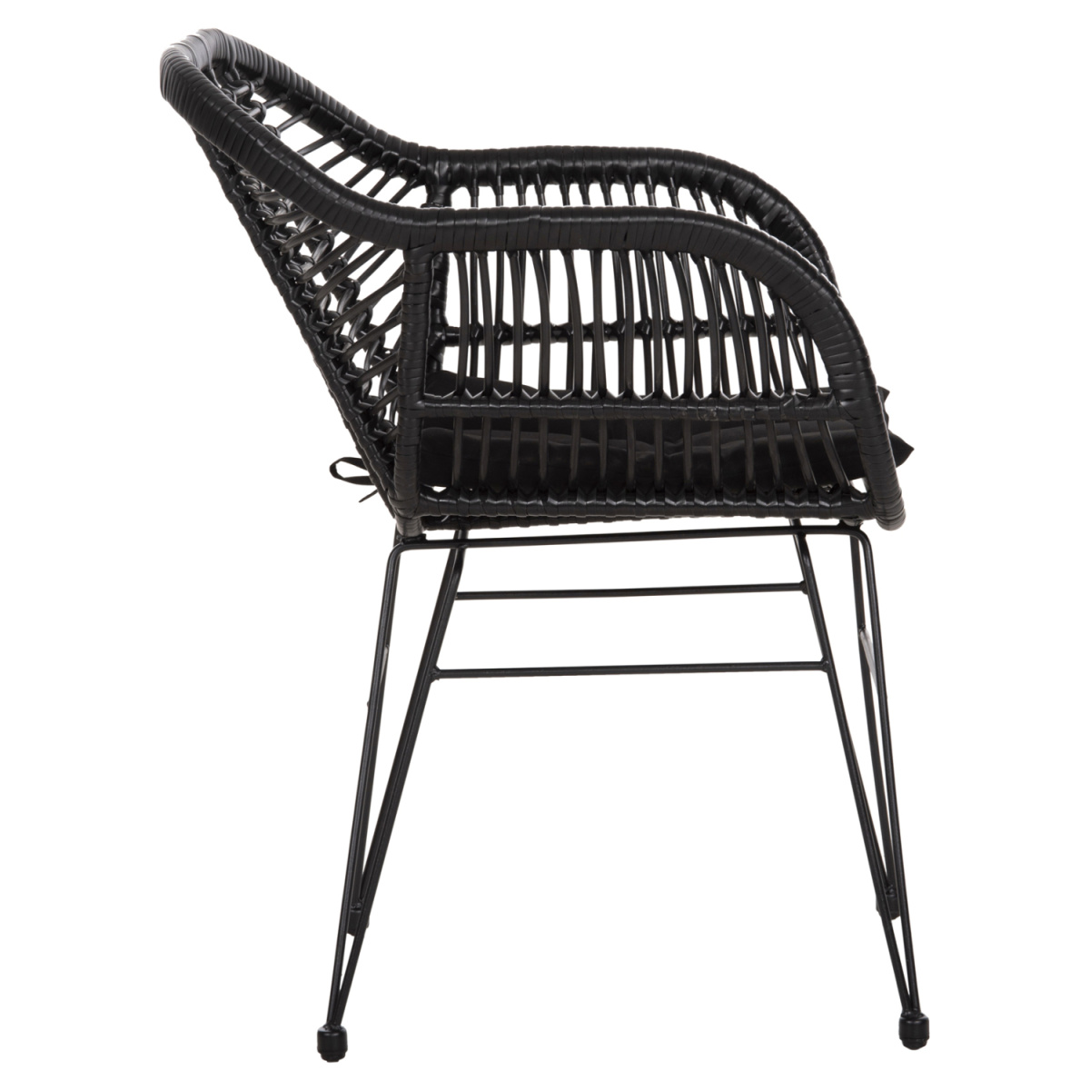 ΠΟΛΥΘΡΟΝΑ ΜΕ ΜΑΞΙΛΑΡΙ ΜΕΤΑΛΛΙΚΗ ALLEGRA HM5450.32 ΜΕ WICKER ΜΑΥΡΟ 58x59x82Υεκ. - Image 4