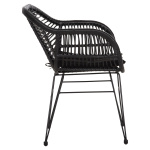 ΠΟΛΥΘΡΟΝΑ ΜΕ ΜΑΞΙΛΑΡΙ ΜΕΤΑΛΛΙΚΗ ALLEGRA HM5450.32 ΜΕ WICKER ΜΑΥΡΟ 58x59x82Υεκ. - Image 4