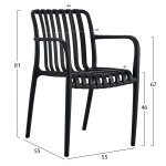 ΠΟΛΥΘΡΟΝΑ ΠΟΛΥΠΡΟΠΥΛΕΝΙΟΥ TIPPY HM5940.02 ΜΑΥΡΗ 55x55x81Υεκ. - Image 2
