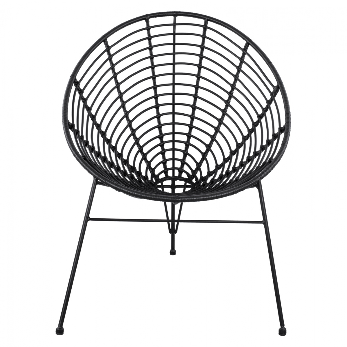 ΠΟΛΥΘΡΟΝΑ ΤΥΠΟΥ ΦΩΛΙΑ ΜΕΤΑΛΛΙΚΗ ALLEGRA HM5458.02 ΜΕ ΜΑΥΡΟ WICKER 73x83x86Υ εκ. - Image 3